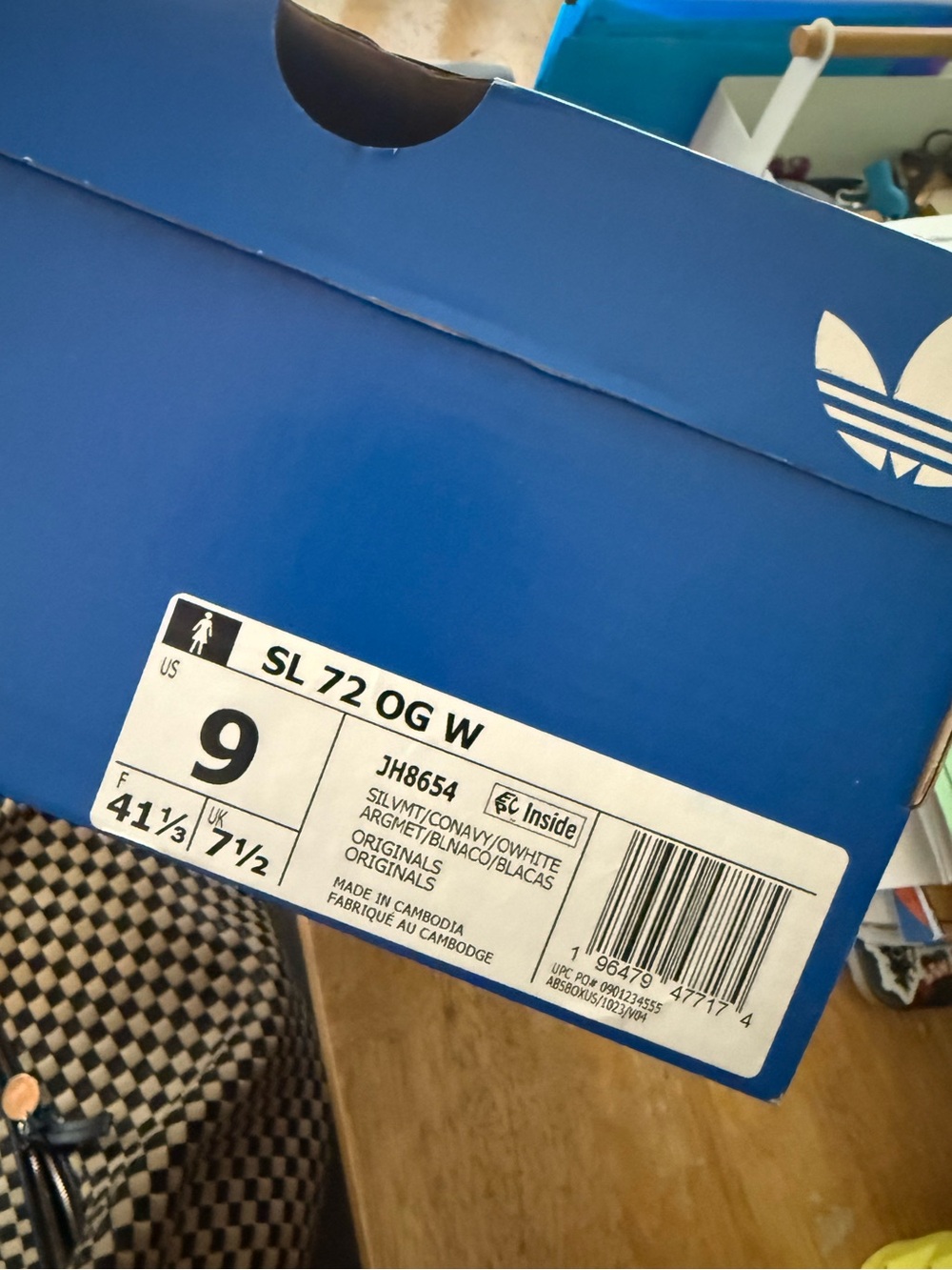 adidas SL 72 OG Silver Metallic Collegiate Navy (Women's) 9 Brand Nee in Box - Picture 5 of 6
